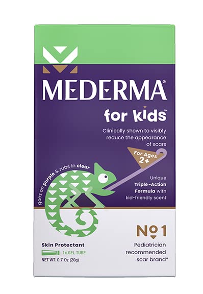 Mederma Scar Gel for Kids, Reduces the Appearance of Scars, 1 Pediatrician Recommended, Goes on Purple, Rubs in Clear, Kid Friendly, 0.70 Oz
