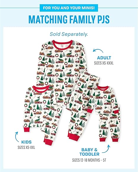 The Children's Place Family Matching, Festive Christmas Pajama Sets, Cotton