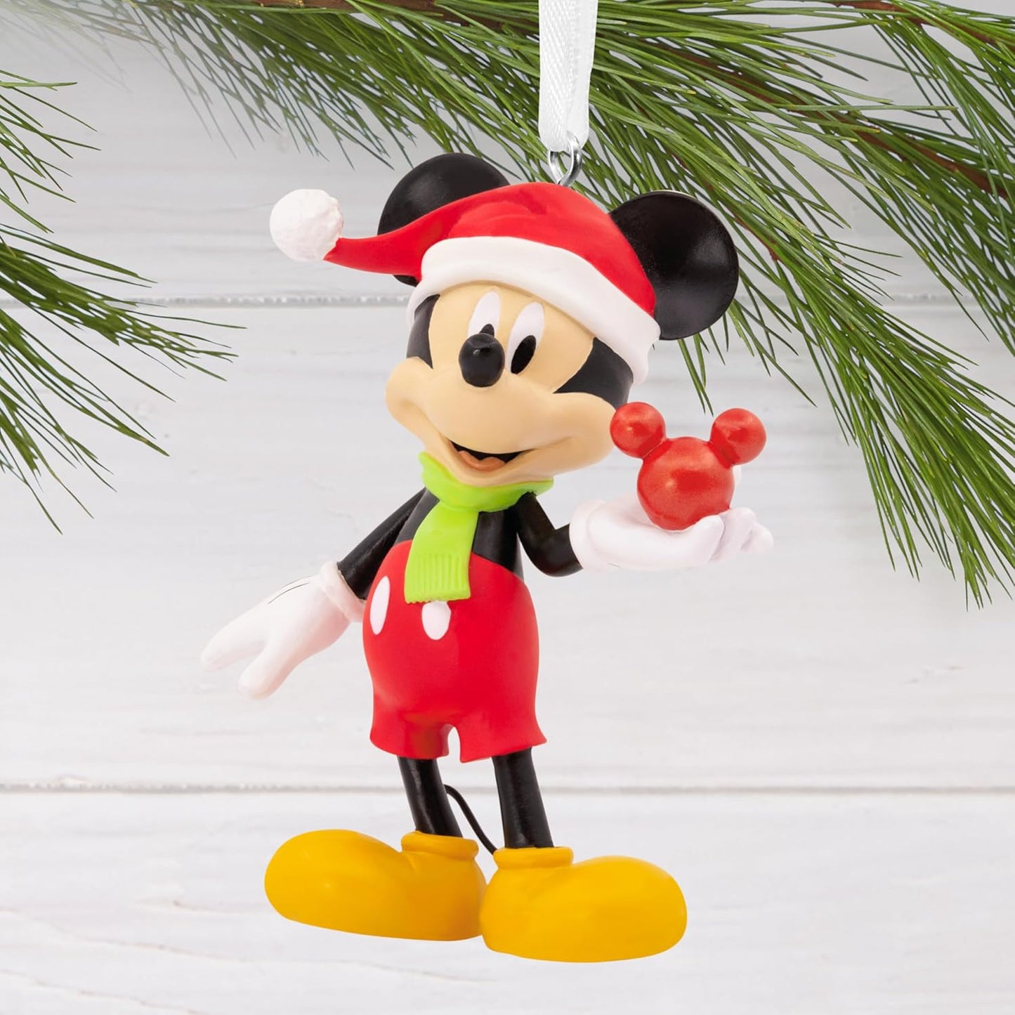 Hallmark Disney Mickey Mouse Holding Ornament Christmas Ornament