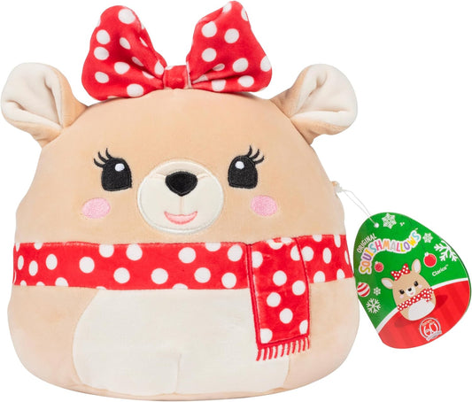 Squishmallows Original 8-Inch Clarice - Rudolph The Red Nosed Reindeer - Official Jazwares Christmas Plush - Collectible Soft & Squishy Reindeer Stuffed Animal Toy - Gift for Kids, Girls & Boys #3-081.1-081.2