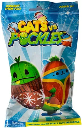 Cats vs Pickles Christmas Bean Mystery Bags | 4" Bean Filled Plushies | Stocking Stuffers | Blind Bags for Girls and for Boys | Surprise Bean Collectibles | Mystery Bag for Kids & Adults 3-078.1-078.48